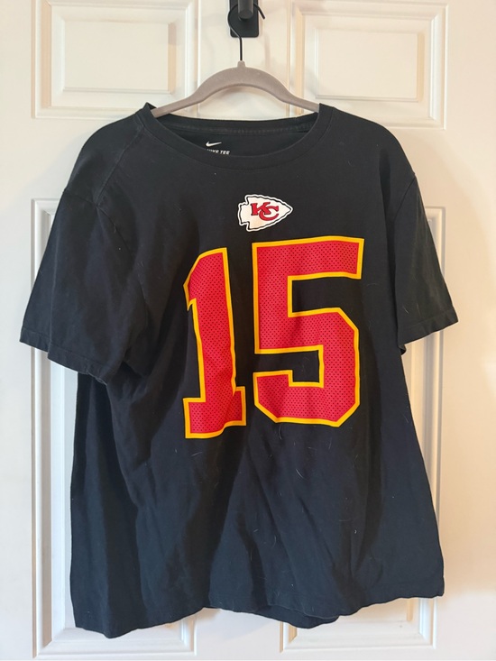 Nike Other - Nike Black Kansas City Chiefs #15 Red & Gold Short Sleeve Tee